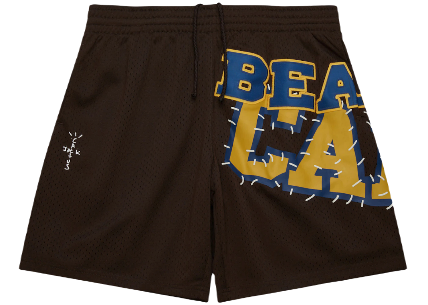 Travis Scott x Mitchell Ness Cal Bears Basketball Shorts Brown TRENDING