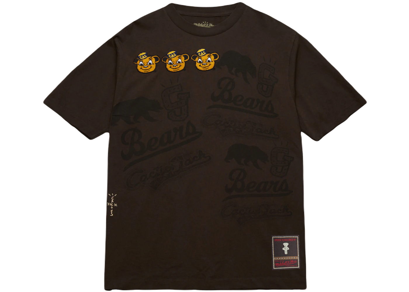 Travis Scott x Mitchell Ness Cal Bears Seal T Shirt Brown TRENDING ...