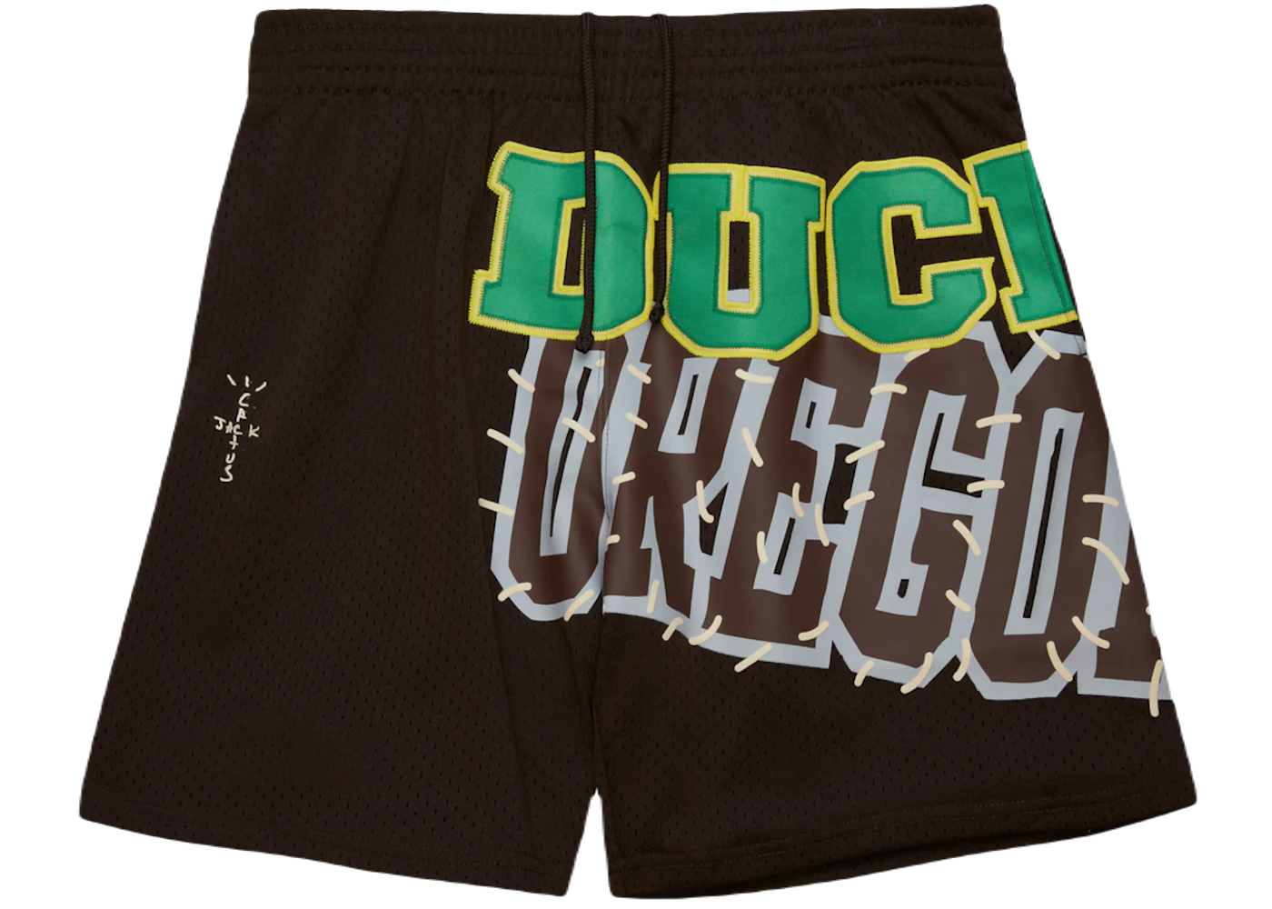 Travis Scott x Mitchell Ness Oregon Ducks Basketball Shorts Brown