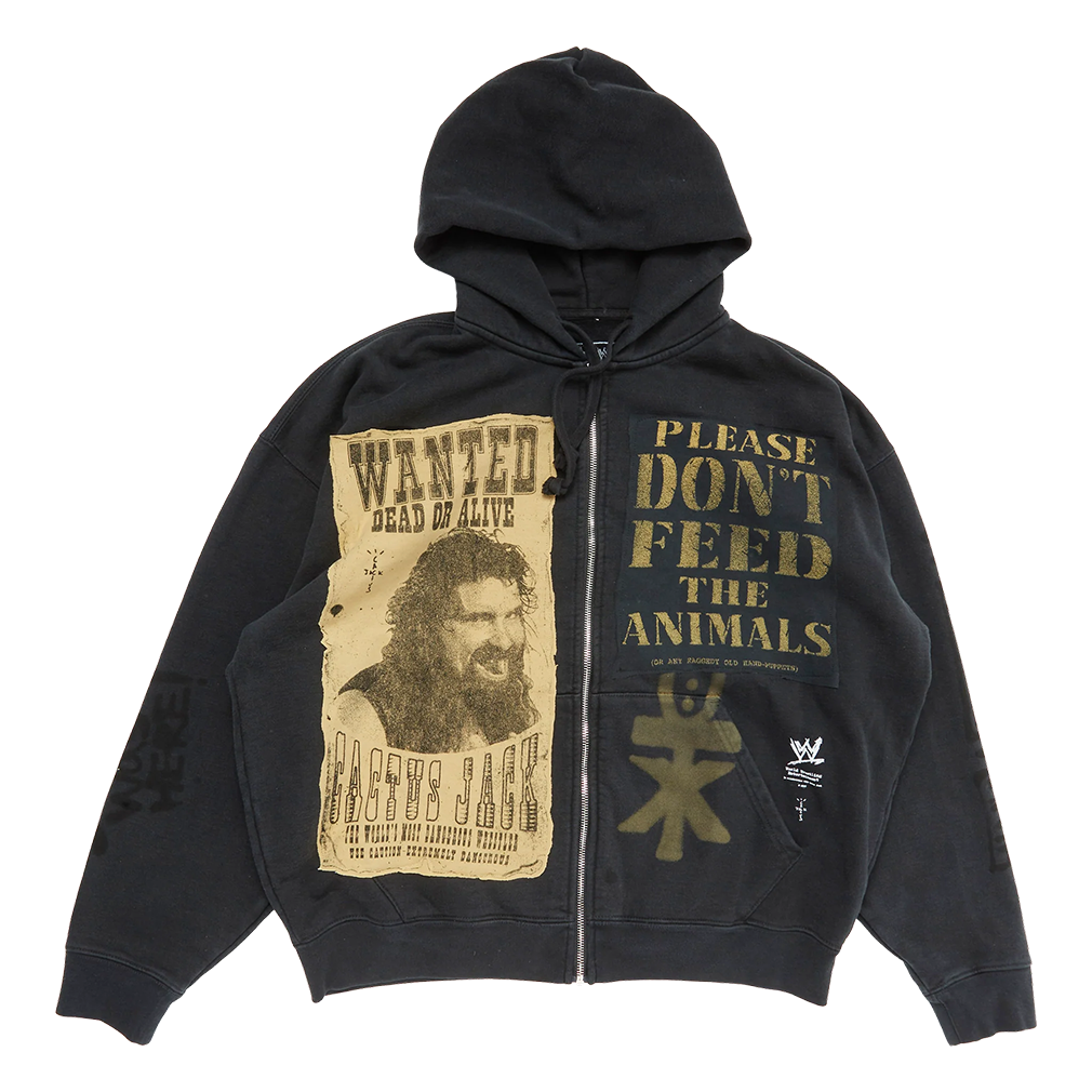 CJ X WWE DOUBLE CACTUS JACK ZIP HOODIE (CACTUS JACK MICK FOLEY)