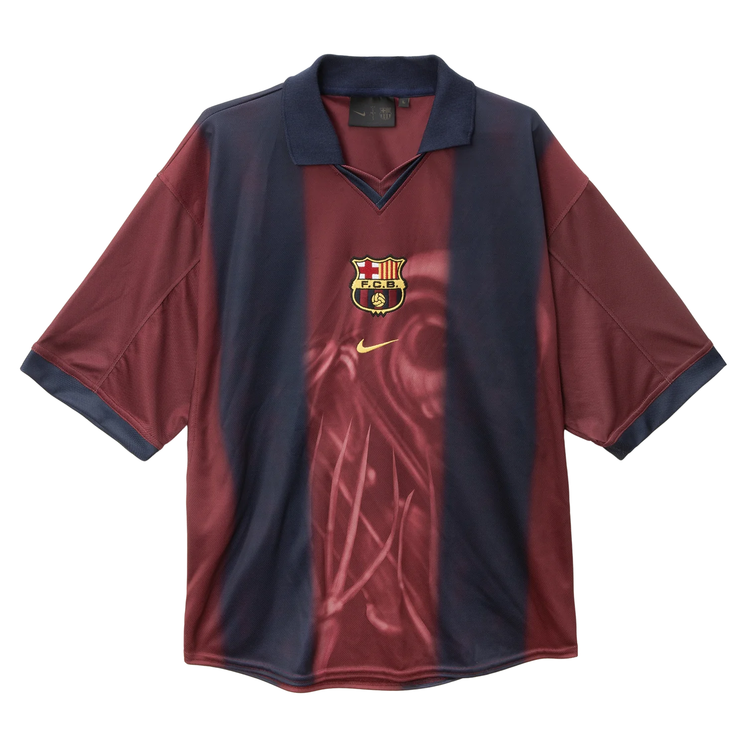 TRAVIS SCOTT X FC BARCELONA RETRO 2000/01 HOME SKELETON JERSEY